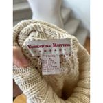 Vintage 90s Chunky Cream Cableknit Mockneck Long Sleeve Fisherman Sweater Size XL Photo 3