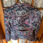 Sundance NWT  Blue Matisse Abstract Floral 100% Cotton Blazer Small Photo 3