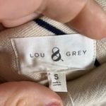 Lou & grey Lou & Grey Skirt Women's Size S Beige Navy Striped Cotton Blend Casual Career Photo 4