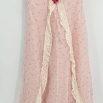 Lorrie Deb Vintage Union Made Cottagecore Coquette Floral Lace Dress Size 9 10 Pink Photo 1
