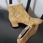Anthropologie New Snake Print Ankle Heel Booties Photo 6