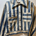 Current/Elliott Striped Denim Jacket Photo 0