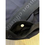 Lululemon Athletica Biker Navy Shorts Wide Waisband Activewear Pockets 6 Blue Photo 5