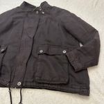 Free People  Slouchy Drawstring Cargo Bomber Jacket sz M Photo 7