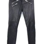 Coach Black Calfskin Italian Leather Pants 0 NWOT Photo 0