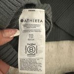 Athleta Hanover V-neck Sweater Tunic Mist Gray Merino Wool Blend Photo 4
