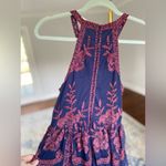 Altar'd State Altar’d State Maxi Dress Halter Blue Red Parisian Wedding Event Luxe Boho Party Photo 5