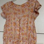 Lucky Brand YELLOW PINK FLORAL FELICE HI LOW MIDI DRESS XL Photo 2