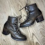 Freebird by Steven Devin Brown Leather Lace Up Ankle Boots Boho Women’s Size 8 Photo 6