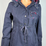 Free People  Hooded distressed long snap button closure jacket Photo 0