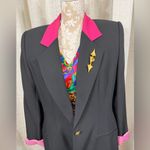 🖤 Criscione New York Vintage Black Skirt Suit – Bold Pink Accents size L Size L Photo 5