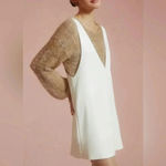 Sunday in Brooklyn  Pinafore Pleather Faux Leather Tank Dress Pleather Cream Photo 7