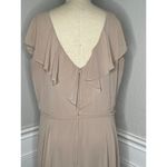 Morilee by Madeline Gardner Latte Taupe Long Gown Chiffon Dress Plus size Tan Size 10 Photo 6