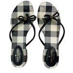 Kate Spade Gingham Check Bow Sandals Sz 9.5 Flip Flop Photo 0