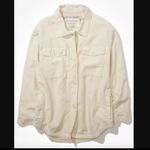 American Eagle Outfitters Cream Military Shacket Shirt Jacket Size XL NWT Photo 8