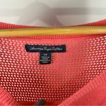 American Eagle  Outfitters Coral Knit Sweater Mesh Back 3/4 Sleeve Size Small Photo 2
