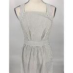 Lulus Women Apron Dress Size Small Black/White Stripe Crossback‎ Open back Size M Photo 4