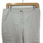 Eileen Fisher Capri Crop Pants Beige Tan Pocket Cargo Small Pleaded 78121 Khaki Photo 1