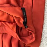Doe & Rae Deep Orange Halter Pleated Business Tank  Photo 5