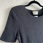 Escada Women’s Vintage New Wool Blend Short Sleeve Knit Shirt Size Large Black Photo 5