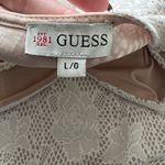 Guess White Floral Lace Cocktail Party Evening Body-con Dress | Womens Size L Photo 2