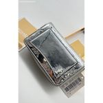Michael Kors  SILVER‎ SMALL SHINY ARGENT CARD CASE WALLET ZIP AROUND Photo 4