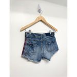 Stradivarius  Jean Shorts Size 2 Blue Bohemian Cut Off Frayed Photo 2