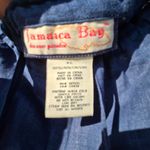 JAMAICA BAY Navy Cropped Linen Pants XL Blue Photo 5