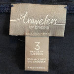 Chico's Travelers Tunic Top Longline High Low Hem Swirl Fleur Print Womens 16 XL Photo 6