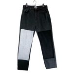 Princess Polly Cofield Mom Jeans Patchwork Black White Size 8 Photo 2