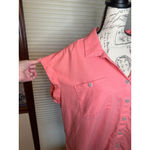 Isabel XXL Pink Short Sleeved Button Down Shirt Photo 3