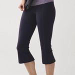 Lululemon Womens Gather & Crow Crop II Full On Luon Black Grape Space Dye Size 4 Photo 0