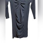 Free People Intimately Sexy Black BodyCon Ruched Swiss Dot Sheath Dress Sz M / L Photo 3