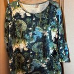 Christopher & Banks  Blue and Green Top xl Photo 0