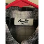 Amalli Talli Black Multi Tall Flannel Button Up Plaid SMALL Photo 2