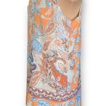 Lila Rose Dress Orange Boho Paisley Print Sleeveless Scoop Neck Mini Size 12 Photo 3