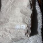 Uniqlo  Beige Canvas Tote Bag Reusable Shopping Grocery Everyday‎ Casual Photo 1