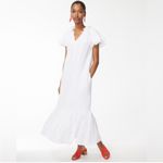 Chico's Gauze Crochet Lace Maxi Boho Indie Coastal Dress White pockets 1 M 8 Photo 1