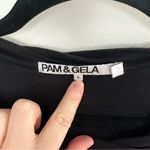 Pam & Gela Women’s Black Small Long Sleeve Zipper Dress Photo 3