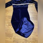 CDC velour cocktail dress. Navy blue embellished. Size 4 Photo 8