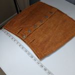 Aero High Rise Button Front Corduroy Skirt Women 2 Boho Retro Indie Streetwear Brown Photo 5