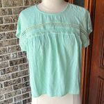 Gypsies & Moondust Mint Green Pastel Flowy Dotted Swiss Blousey Photo 1