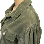 ASOS Design Corduroy Oversized Long Sleeve Shirt Dress Olive Green Womens 14 Photo 8