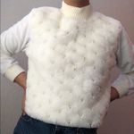 vintage beautiful fluffy white pearl sweater Size XS Photo 0