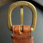 Vintage Women’s Leather Belt – Size 40 – Brown w/ Red Hues – Brass Buckle Photo 3