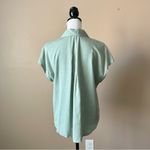 Calvin Klein JEANS | Sage Green Boxy Fit Button Down Blouse Sz S Photo 4