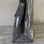 Furla Metallic Silver Leather Tote Bag EUC Photo 4