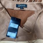 New NWT Relish NoLess Fringe Faux Suede Mini Skirt Size Medium Brown Photo 6