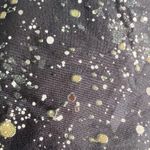 EXPRESS Y2K Vintage Silk Halter Dress Ruched Front Gold Splatter NYE Holiday Festive Photo 8