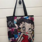 Betty Boop Sequin Tote Bag Shopper Purse Black Hearts Cartoon Graphic Photo 0
